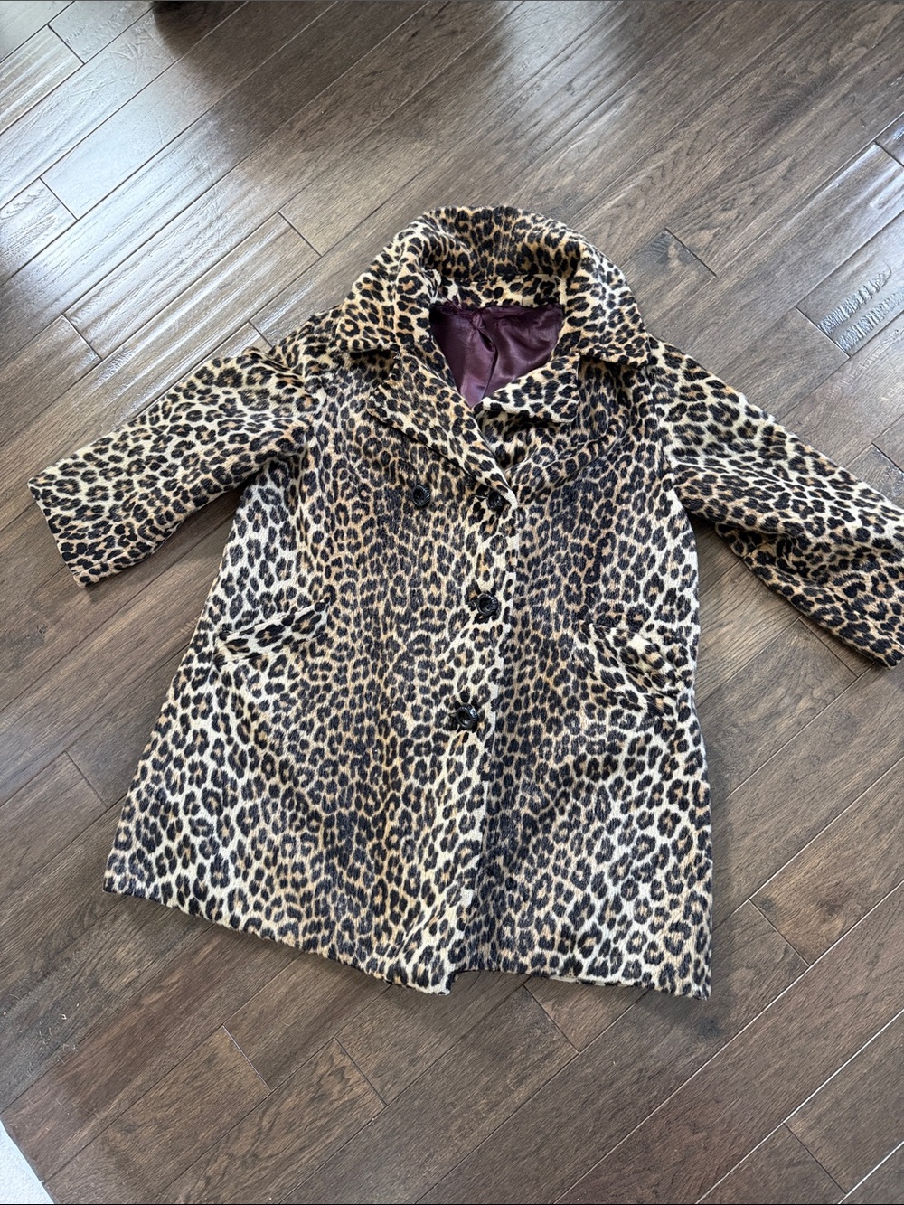 Vintage Women’s Leopard Print Coat - Black/ Brown